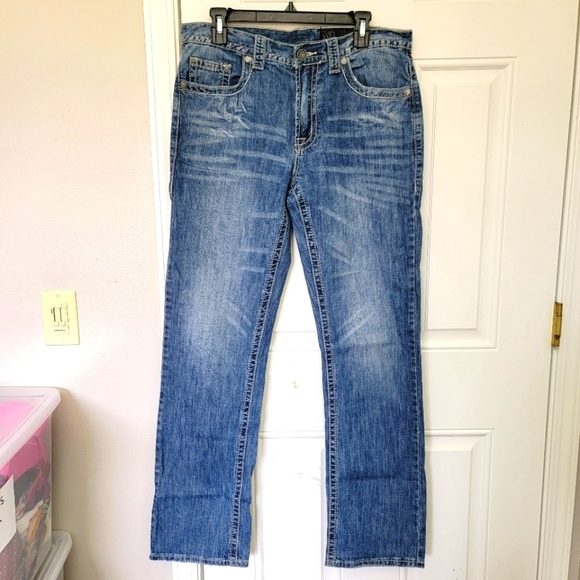 TK Axel Treadwell Relaxed Straight Denim Jeans Mens 32 X 34 - Picture 1 of 15